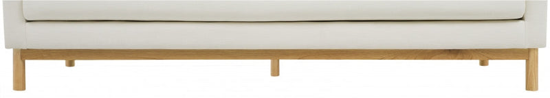 Langham 66" Linen Textured Fabric Upholstered Loveseat in Cream - 157Cream-L