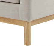 Langham 89.5" Linen Textured Fabric Upholstered Sofa in Beige - 157Beige-S