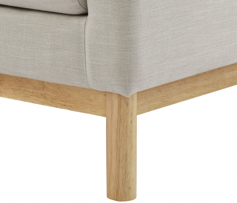 Langham 89.5" Linen Textured Fabric Upholstered Sofa in Beige - 157Beige-S
