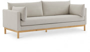 Langham 89.5" Linen Textured Fabric Upholstered Sofa in Beige - 157Beige-S