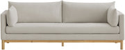 Langham 89.5" Linen Textured Fabric Upholstered Sofa in Beige - 157Beige-S