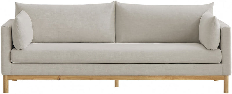 Langham 89.5" Linen Textured Fabric Upholstered Sofa in Beige - 157Beige-S