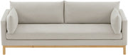 Langham 89.5" Linen Textured Fabric Upholstered Sofa in Beige - 157Beige-S