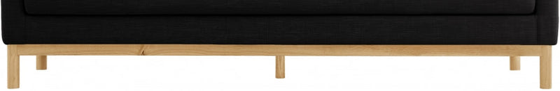 Langham 89.5" Linen Textured Fabric Upholstered Sofa in Black - 157Black-S