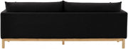 Langham 89.5" Linen Textured Fabric Upholstered Sofa in Black - 157Black-S