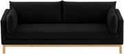 Langham 89.5" Linen Textured Fabric Upholstered Sofa in Black - 157Black-S