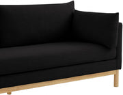 Langham 89.5" Linen Textured Fabric Upholstered Sofa in Black - 157Black-S