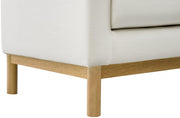 Langham 89.5" Linen Textured Fabric Upholstered Sofa in Cream - 157Cream-S