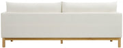 Langham 89.5" Linen Textured Fabric Upholstered Sofa in Cream - 157Cream-S