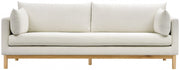 Langham 89.5" Linen Textured Fabric Upholstered Sofa in Cream - 157Cream-S