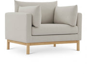 Langham Linen Textured Fabric Upholstered Chair in Beige - 157Beige-C