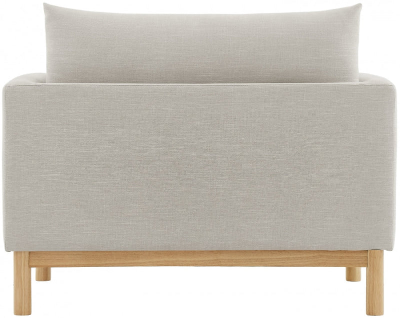 Langham Linen Textured Fabric Upholstered Chair in Beige - 157Beige-C