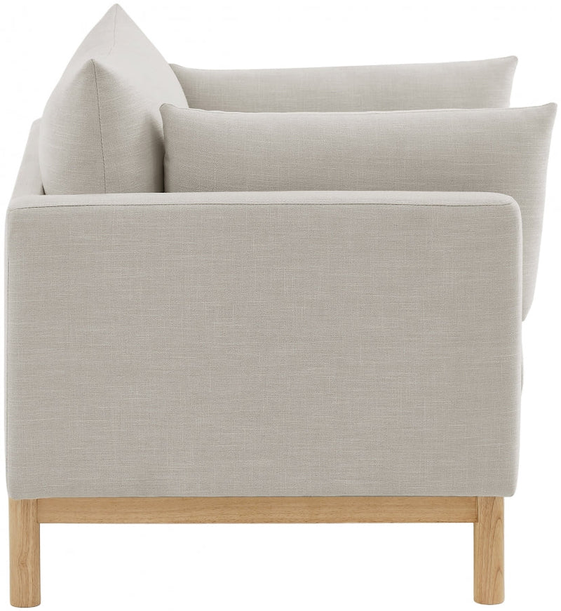 Langham Linen Textured Fabric Upholstered Chair in Beige - 157Beige-C