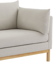Langham Linen Textured Fabric Upholstered Chair in Beige - 157Beige-C