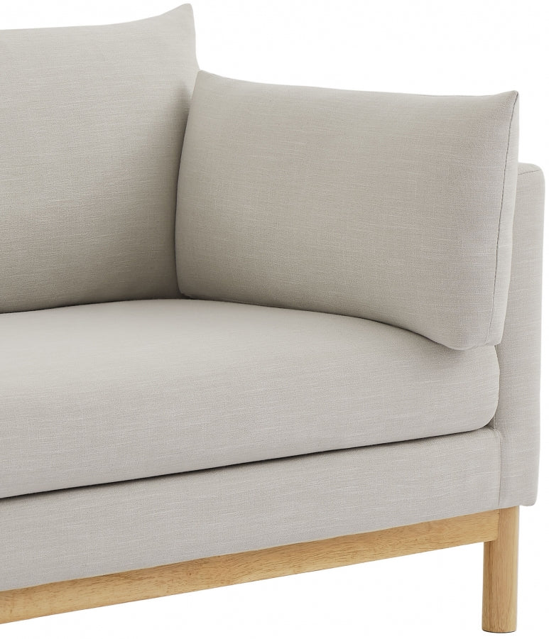 Langham Linen Textured Fabric Upholstered Chair in Beige - 157Beige-C