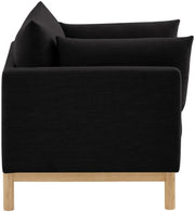 Langham Linen Textured Fabric Upholstered Chair in Black - 157Black-C