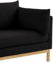 Langham Linen Textured Fabric Upholstered Chair in Black - 157Black-C