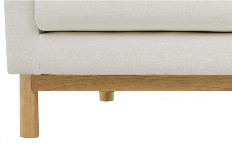 Langham Linen Textured Fabric Upholstered Chair in Cream - 157Cream-C