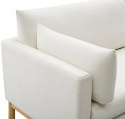 Langham Linen Textured Fabric Upholstered Chair in Cream - 157Cream-C