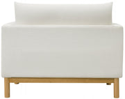 Langham Linen Textured Fabric Upholstered Chair in Cream - 157Cream-C