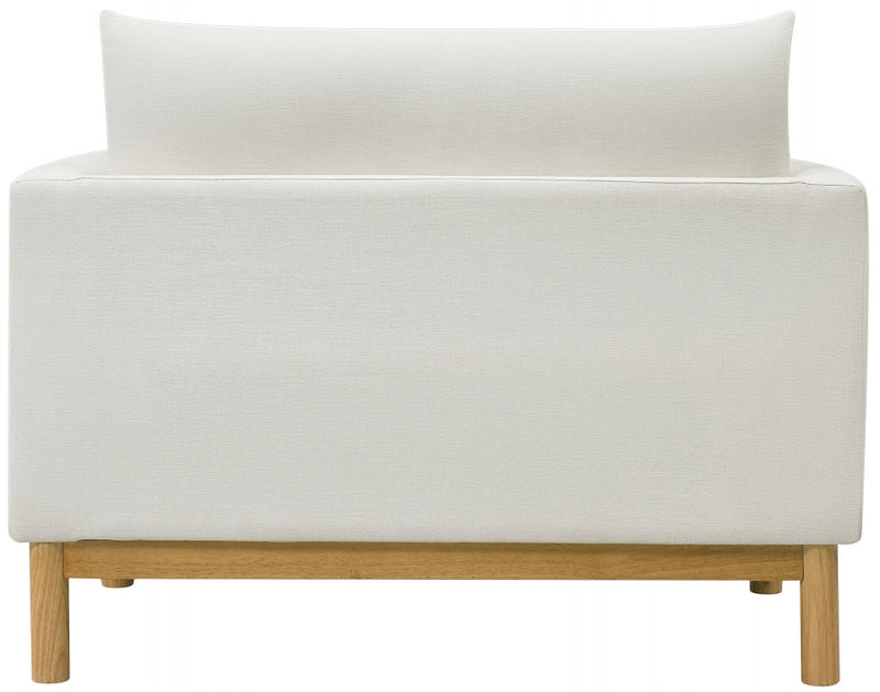 Langham Linen Textured Fabric Upholstered Chair in Cream - 157Cream-C