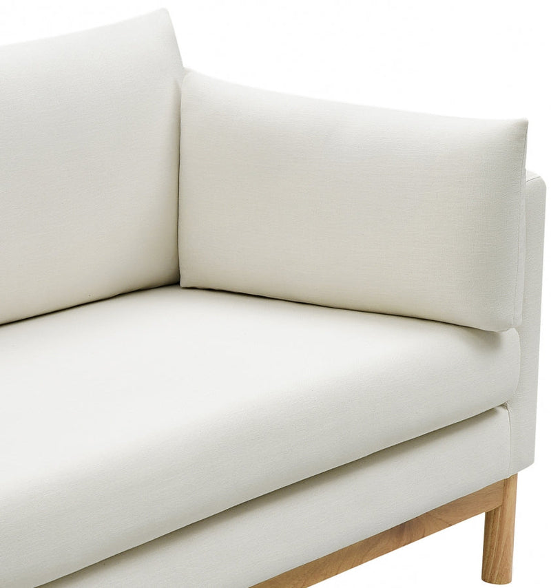Langham Linen Textured Fabric Upholstered Chair in Cream - 157Cream-C