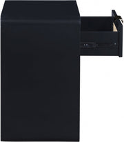 Langham Poplar Wood And Natural Cane Nightstand in Black - 850Black-NS