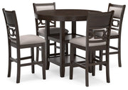 Langwest Brown Counter Height Dining Table and 4 Barstools (Set of 5) - D422-223