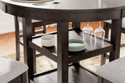 Langwest Brown Counter Height Dining Table and 4 Barstools (Set of 5) - D422-223