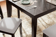 Langwest Brown Dining Table and 4 Chairs and Bench (Set of 6) - D422-325