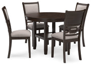 Langwest Brown Dining Table and 4 Chairs (Set of 5) - D422-225