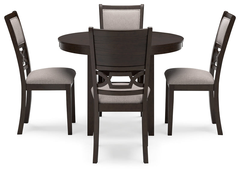 Langwest Brown Dining Table and 4 Chairs (Set of 5) - D422-225