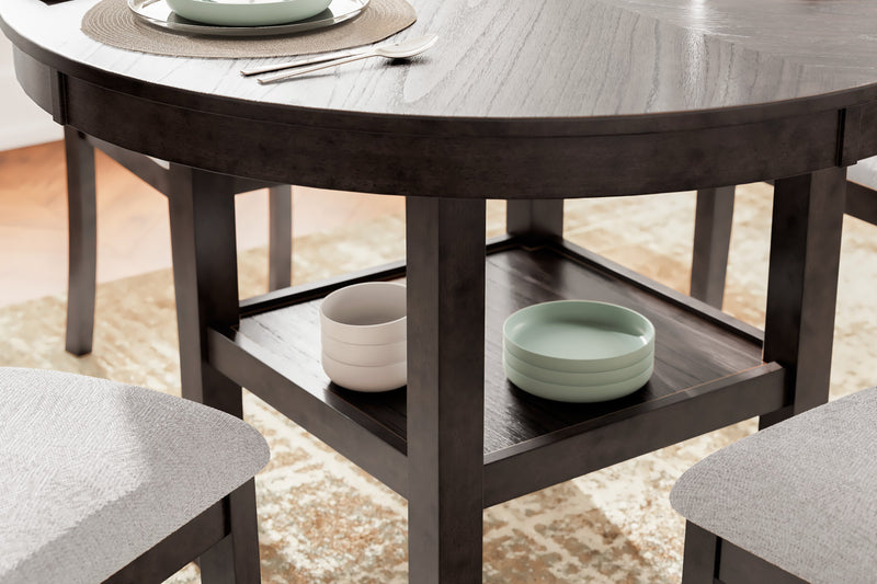 Langwest Brown Dining Table and 4 Chairs (Set of 5) - D422-225