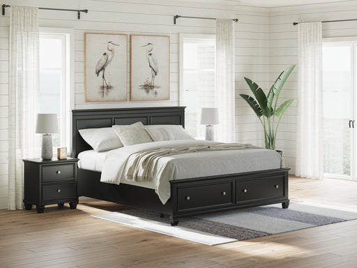 Lanolee Black California King Panel Storage Bed - B687B20