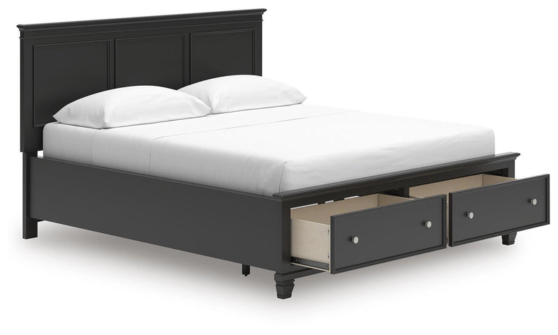 Lanolee Black California King Panel Storage Bed - B687B20