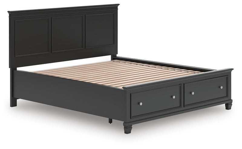 Lanolee Black California King Panel Storage Bed - B687B20