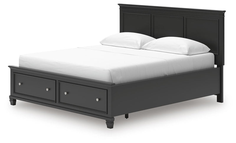 Lanolee Black California King Panel Storage Bed - B687B20