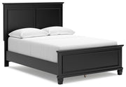 Lanolee Black Full Panel Bed and Chest - B687B12