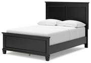 Lanolee Black Full Panel Bed and Chest - B687B12