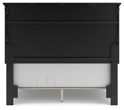 Lanolee Black Full Panel Bed and Chest - B687B12