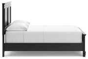 Lanolee Black Full Panel Bed and Chest - B687B12