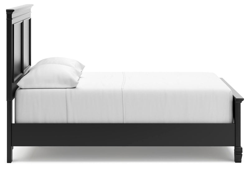 Lanolee Black Full Panel Bed and Chest - B687B12