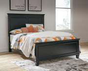 Lanolee Black Full Panel Bed and Chest - B687B12