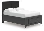Lanolee Black Full Panel Storage Bed - B687B22