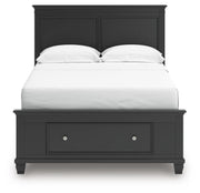 Lanolee Black Full Panel Storage Bed - B687B22
