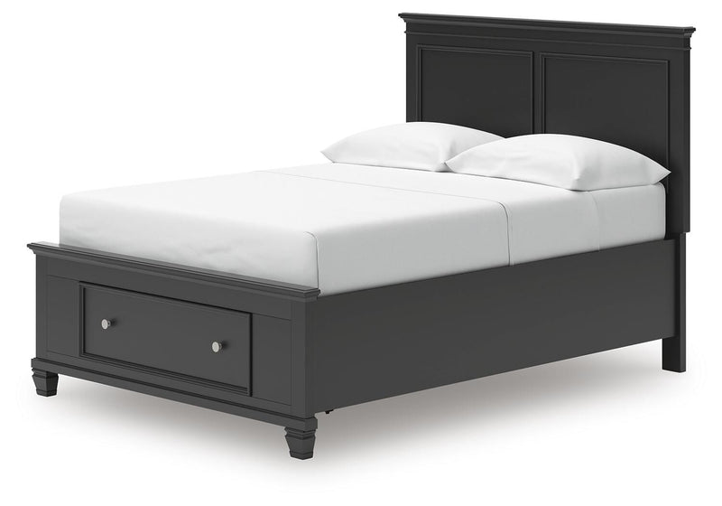 Lanolee Black Full Panel Storage Bed - B687B22