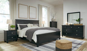 Lanolee Black Panel Bedroom Set - Gate FurnitureBedroom Set