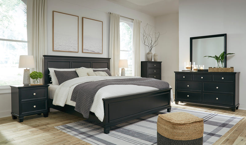 Lanolee Black Panel Bedroom Set - Gate FurnitureBedroom Set
