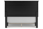 Lanolee Black Queen Panel Bed - Gate FurnitureQueen Bed