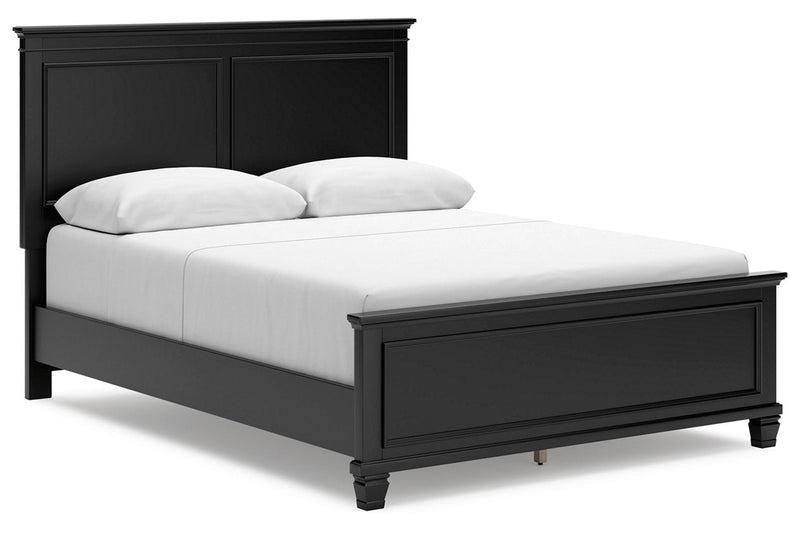 Lanolee Black Queen Panel Bed - Gate FurnitureQueen Bed